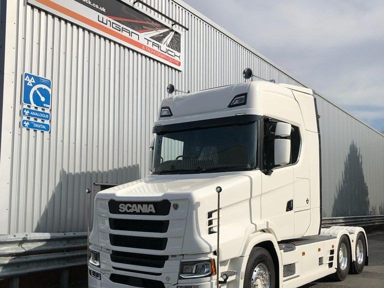 Scania Truck Wigan A Truck parked outside Wigan Truck